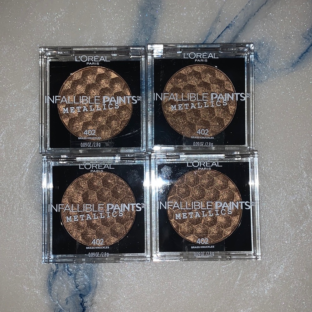4 L’oréal Infallible Metallic Paints Eyeshadows